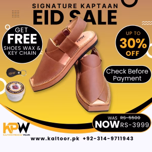 Kaltoor Signature Kaptaan Chappal Walnut Color