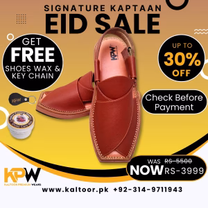 Kaltoor Signature Kaptaan Chappal Reddish Brown Color