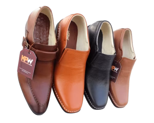 Global footwear fashion trends featuring handmade Peshawari Chappals, sneakers, and high heels — representing cultural fusion and global style influence.