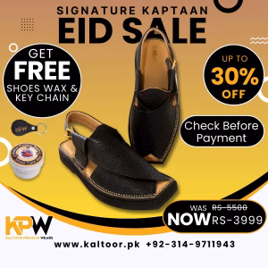 KPW Dotted Signature Kaptaan Chappal in Black - Premium Handmade Footwear